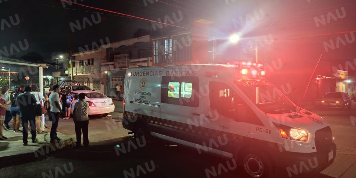 Motociclista resulta lesionado tras ser impactado por automóvil en Tapachula