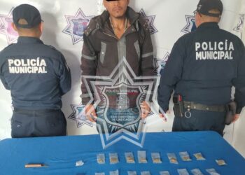 Detiene Policía Municipal a sujeto con estupefacientes y arma prohibida