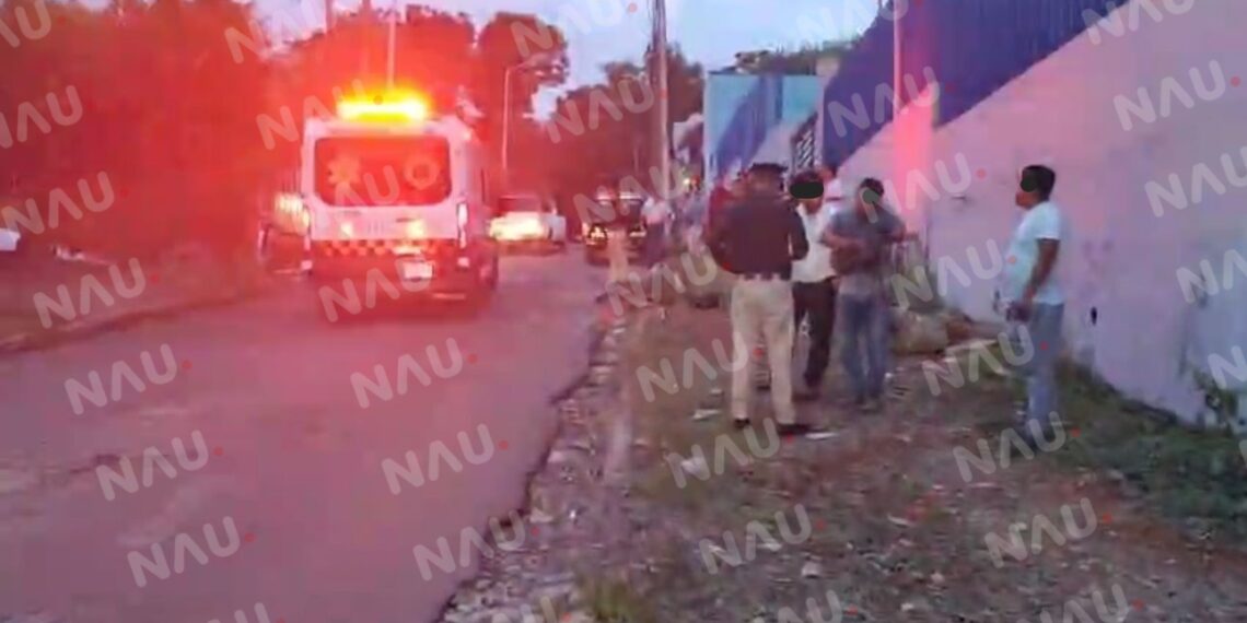 Motociclista resulta lesionado tras accidente en el ejido 20 de Noviembre