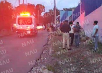 Motociclista resulta lesionado tras accidente en el ejido 20 de Noviembre