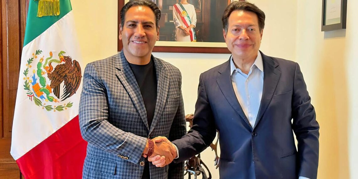 Eduardo Ramírez y titular de la SEP, Mario Delgado, fortalecen la coordinación en materia educativa