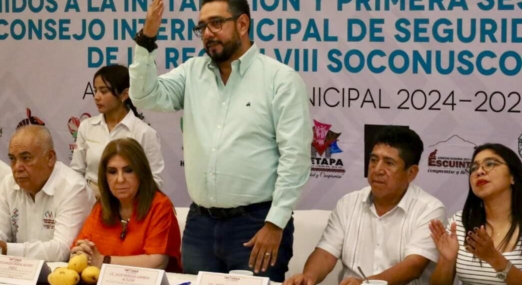 Julio Gamboa participa en la Sesión Ordinaria del Consejo Intermunicipal de Seguridad Pública de la Región VIII Soconusco