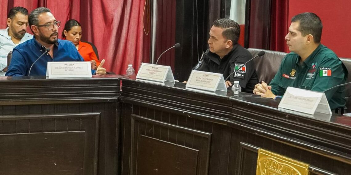 Julio Gamboa fortalece los trabajos de seguridad en Tuxtla Chico