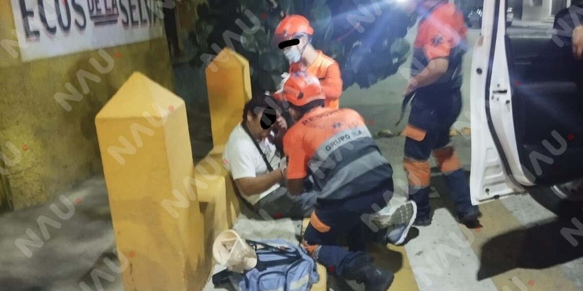 Hombre resulta lesionado en la vía pública; presentaba heridas en la cabeza y posible estado etílico