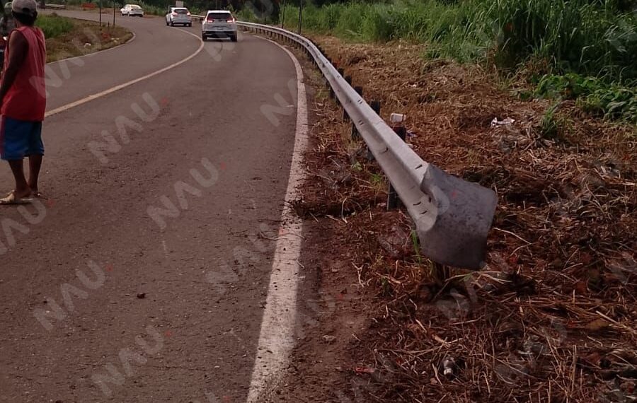 Motociclista derrapa y resulta herido en la carretera a Playa Linda