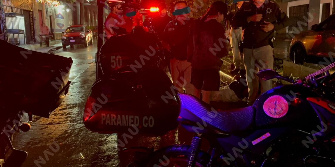 Motociclista colombiano resulta herido al derrapar en Tapachula