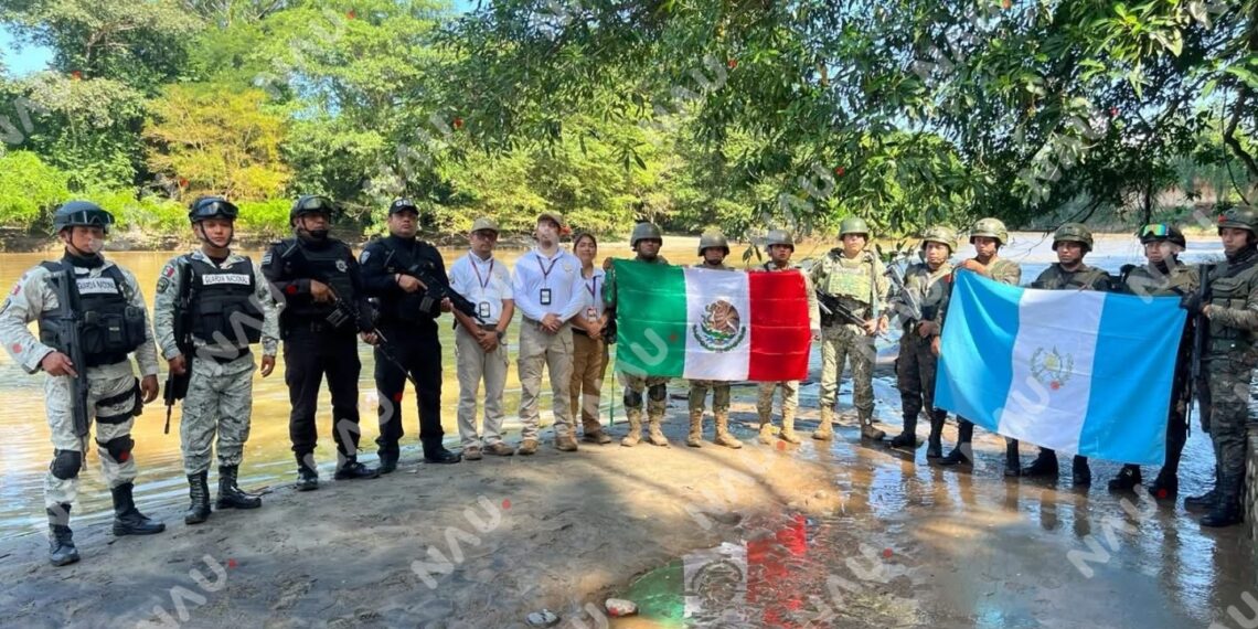 Participan fuerzas de México y Guatemala en operativo binacional de seguridad en Suchiate