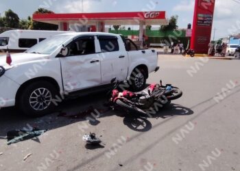 Grave motociclista tras accidente en la bajada de Pérez Herrera, Tapachula