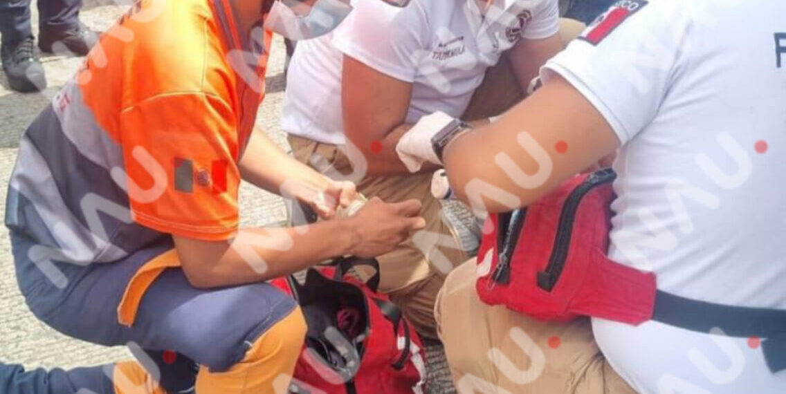 Adulto mayor se desmaya en plena vía pública en Tapachula