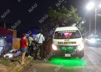 Mujer atropellada por combi del transporte público en Tapachula