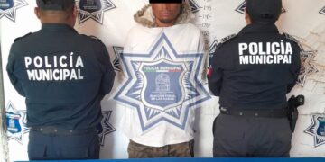 Rápida acción de la Policía Municipal permite detener a presunto agresor en el Barrio de Mexicanos