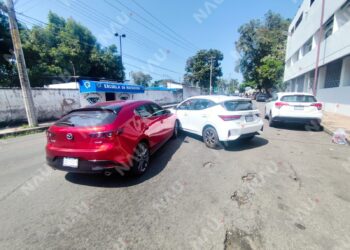Accidente vial deja solo daños materiales en Tapachula