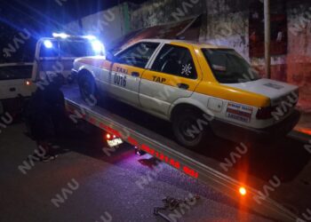 Aseguran taxi 0016 y detienen a presunto asaltante tras operativo en Tapachula; conductor continúa prófugo