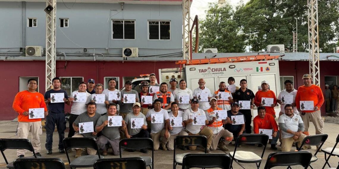En Tapachula se fortalece la capacitación de bomberos del Soconusco