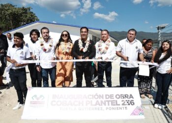 Eduardo Ramírez entrega obras en el Cobach 236 y reafirma su compromiso con la educación