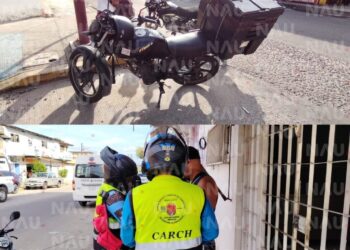 Motociclista cubano resulta lesionado tras ser impactado por un vehículo en Tapachula; conductora huyó del lugar