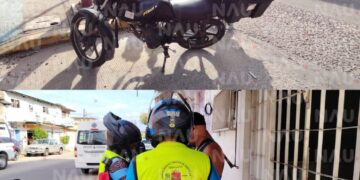 Motociclista cubano resulta lesionado tras ser impactado por un vehículo en Tapachula; conductora huyó del lugar