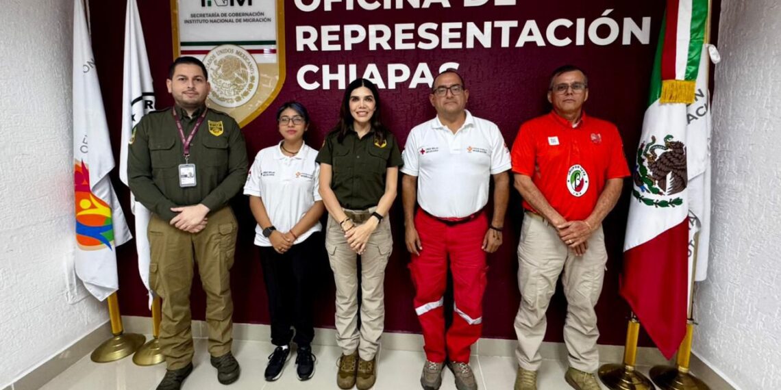 INM y Cruz Roja fortalecen colaboración en atención humanitaria a migrantes en Chiapas