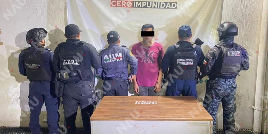 Detienen a salvadoreño con presuntos narcóticos y acusado de robo violento en Tapachula