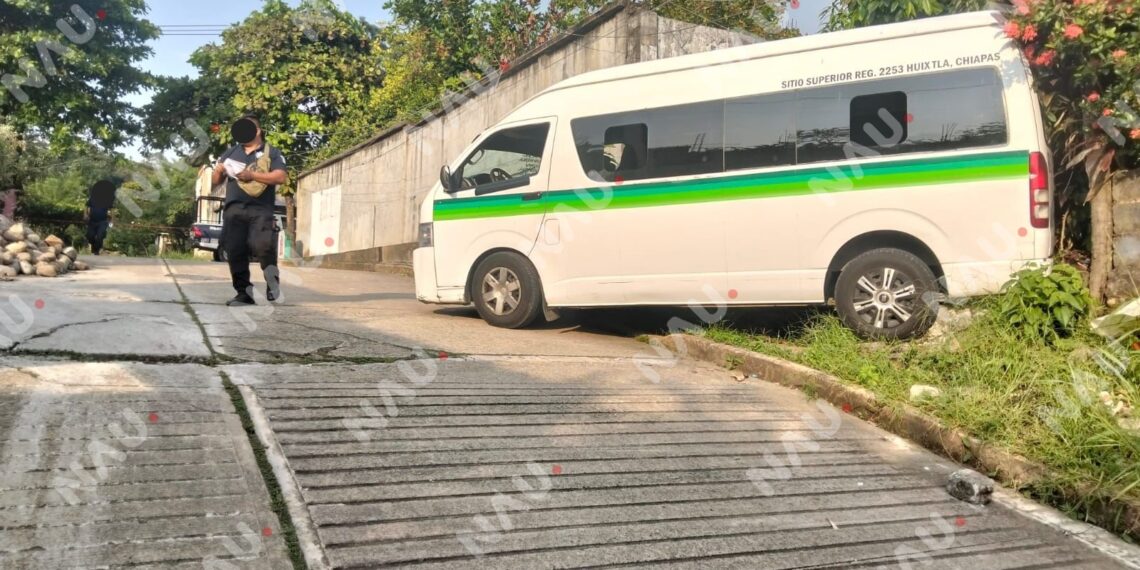 Asesinan a chofer de combi en Tuzantán
