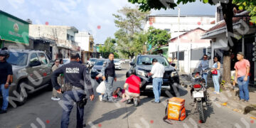Mujer resulta gravemente lesionada tras ser atropellada en el centro de Tapachula