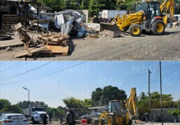 Desmantelan asentamiento irregular frente a Comar; señalan operación de falsos gestores migratorios