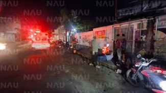 Motociclista resulta lesionado tras derrapar cerca del Reloj Floral en Tapachula