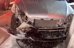 Vehículo se impacta contra poste en el cantón La Joya; conductor resulta lesionado