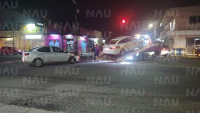 Choque en el Centro de Tapachula deja solo daños materiales