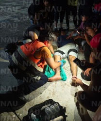 Joven se fractura jugando futbol