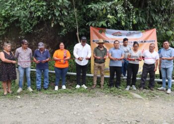 Fabián Barrios de León inaugura red de agua entubada en el ejido San Rafael