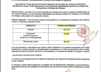 Oficial aumento de un peso a corrida de colectivos urbanos en Tapachula, usuarios piden mejor servicio