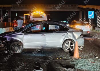 Accidente vehicular deja daños materiales en la carretera Tapachula – Tuxtla Chico
