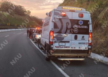 Motociclista resulta lesionado tras derrapar en la carretera Tuxtla Chico – Tapachula