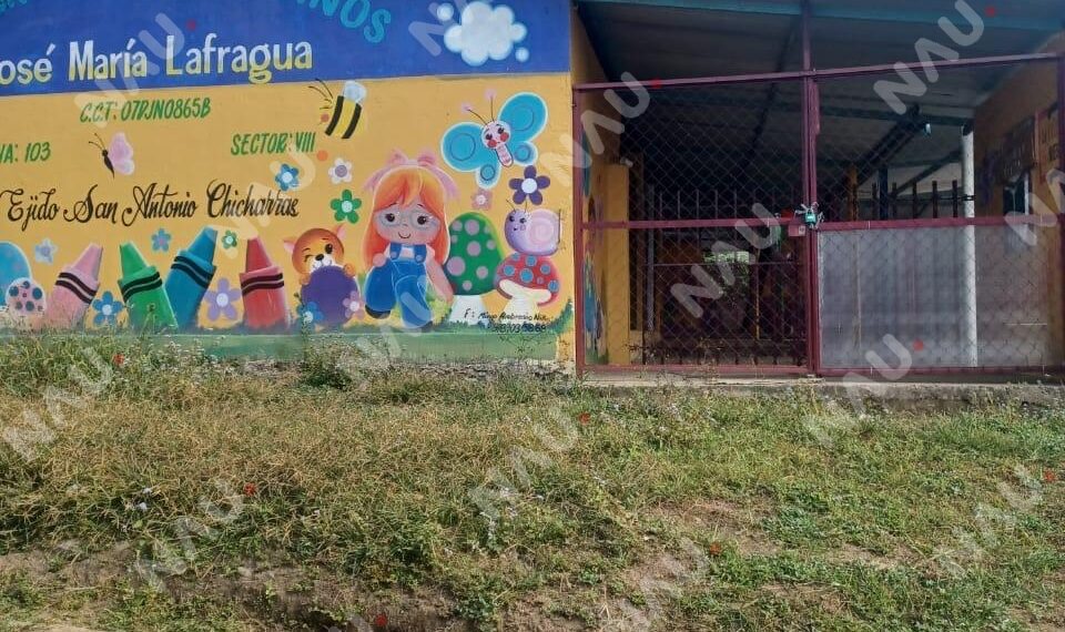 Denuncian cierre de preescolar en ejido San Antonio Chicharras por conflicto interno