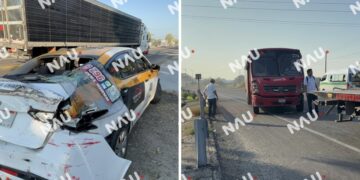 Choque por alcance en el Libramiento Sur Oriente deja daños por 40 mil pesos