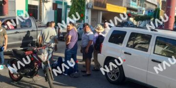Choque en crucero de Tapachula deja un motociclista herido