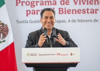 Eduardo Ramírez agradece a la presidenta Claudia Sheinbaum por la entrega de viviendas a familias de Chiapas