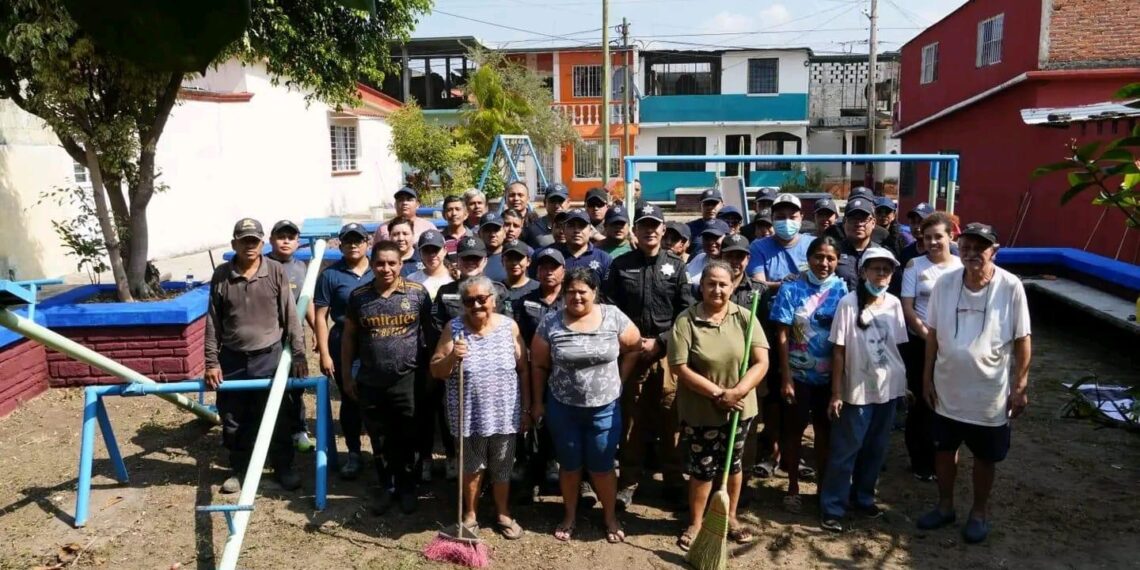 Policía Municipal de Tapachula impulsa la transformación de espacios públicos en San José El Edén