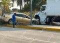 Aparatoso accidente en el libramiento deja dos menores lesionados y caos vial