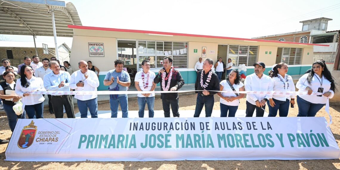 Eduardo Ramírez fortalece conectividad y educación en Chiapa de Corzo