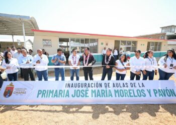 Eduardo Ramírez fortalece conectividad y educación en Chiapa de Corzo