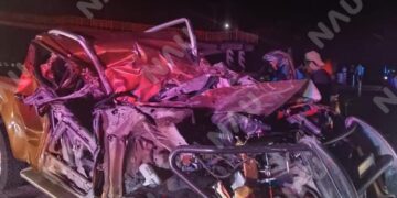 Brutal choque contra tráiler deja a conductor prensado en la carretera Tuxtla Chico – Tapachula