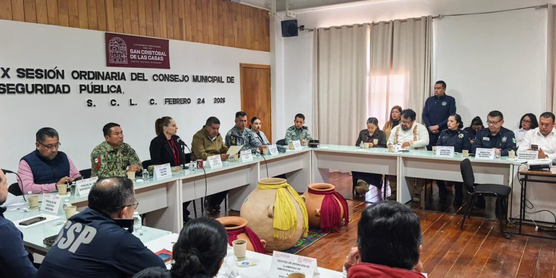 Fortalecen coordinación institucional en la IX Sesión del Consejo Municipal de Seguridad Pública en San Cristóbal