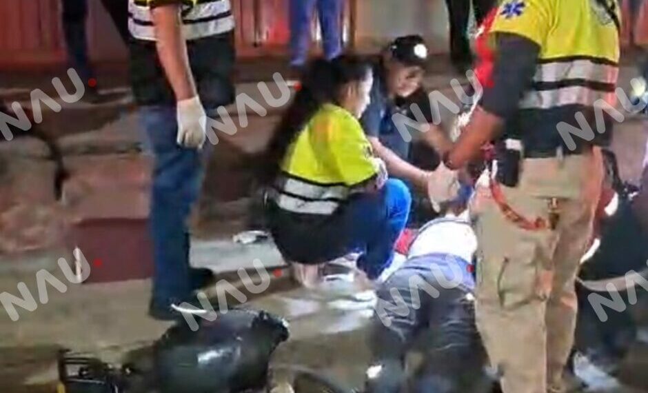 Motorista derrapa en el camino La Joya y resulta gravemente herido