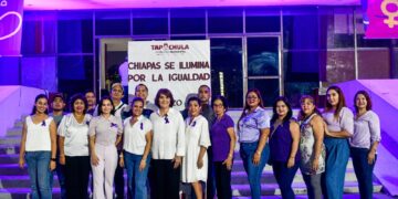 Ayuntamiento de Tapachula se suma a la iniciativa “Chiapas se ilumina por la igualdad”