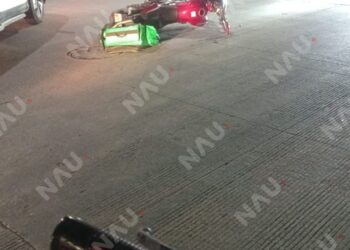 Joven motociclista resulta lesionada tras accidente en la 30 Oriente de Tapachula