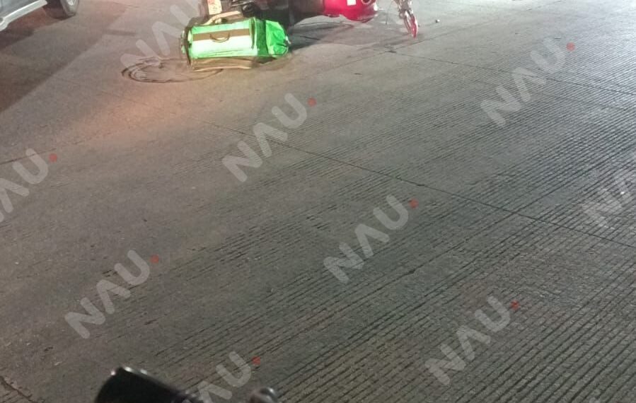 Joven motociclista resulta lesionada tras accidente en la 30 Oriente de Tapachula