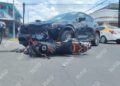 🚨 Choque entre motocicleta y camioneta deja un lesionado en Tapachula