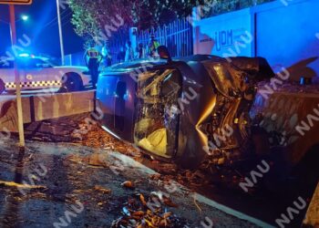 Choque por alcance en la carretera costera de Tapachula deja solo daños materiales